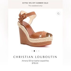 😍 Beautiful and authentic Almería 120 red bottom platform sandals size 37.…